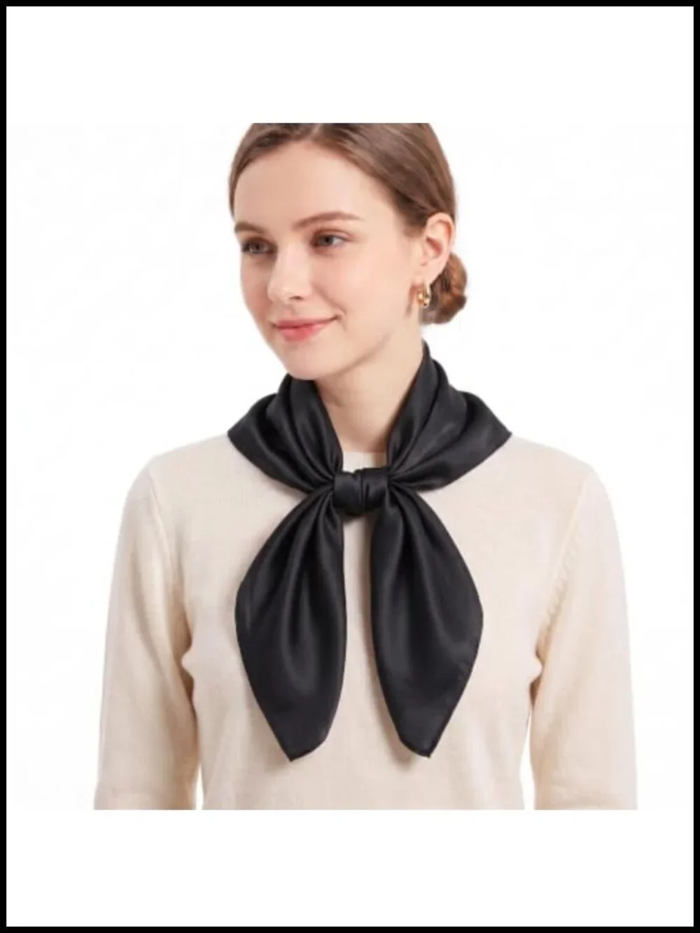 Silk Feeling Polyester Large Square Satin Headscarf Fashion Scarf